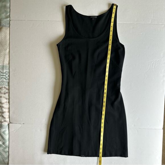 Theory Sheath Dress Bodycon Sleeveless Knit Open Back Black Womens 8 Event Party - Picture 9 of 11